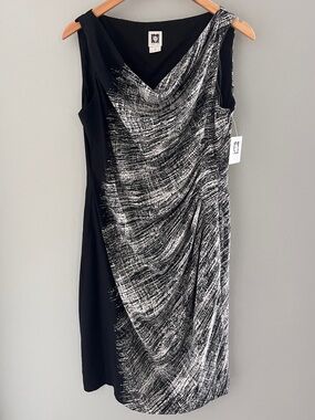 NWT Anne Klein Black and White Dress